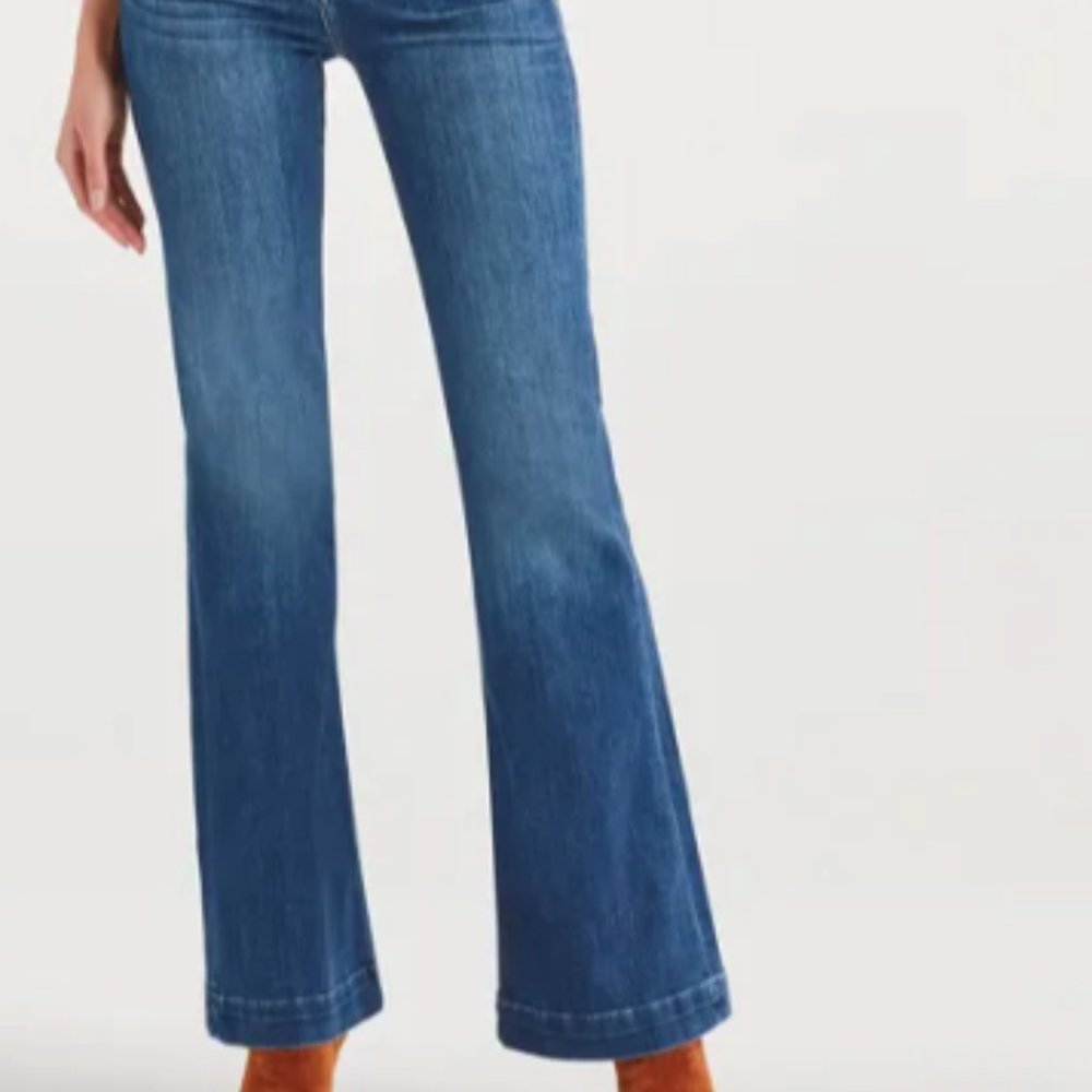 7 For All Mankind Dojo Jeans in Anthem Blue Sz 27